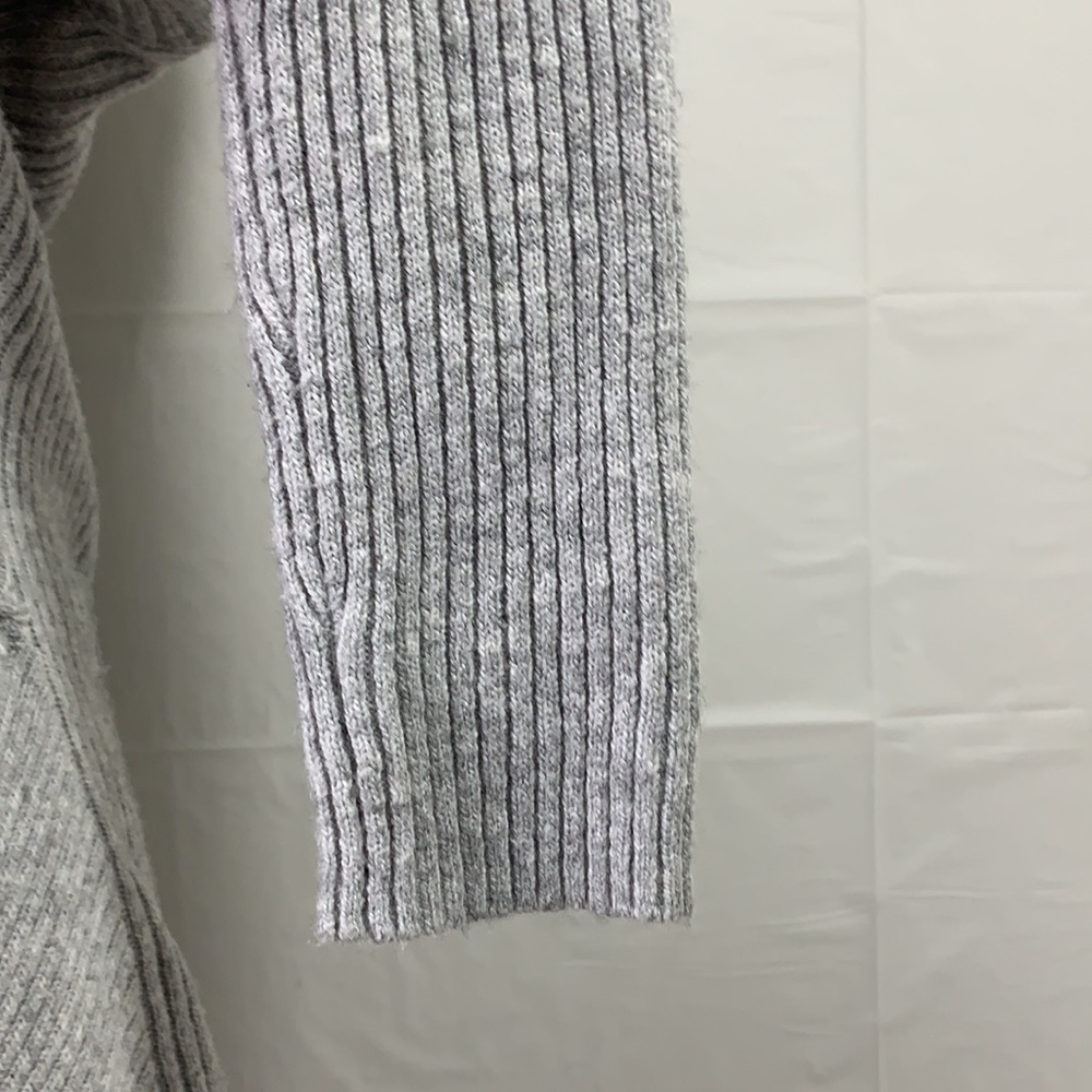 Zella Gray Ribbed Wrap Sweater - Picture 6 of 8